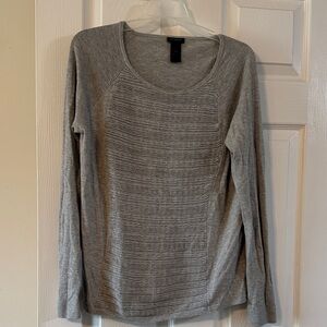 Ann Taylor Gray Long Sleeve Blouse
